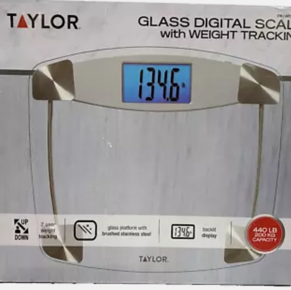 Taylor Glass Digital Scale 440lb capacity bath room Scale